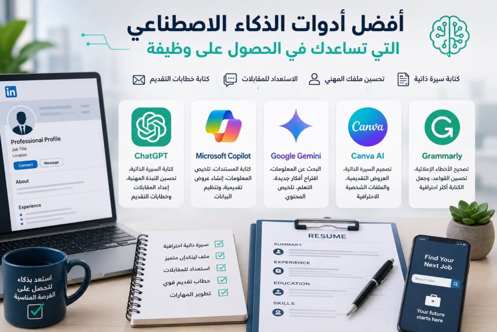 أفضل أدوات الذكاء الاصطناعي التي تساعدك في الحصول على وظيفة